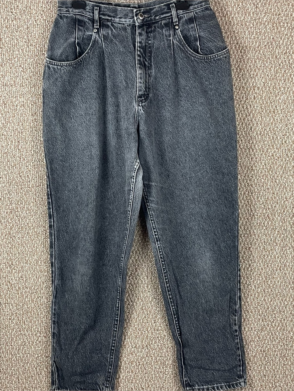 Vintage 80's Lee Mom Jeans 16 (30x29.5) Acid Wash High Rise Tapered USA F471